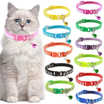 Colorful Cat & Dog Bell Collar