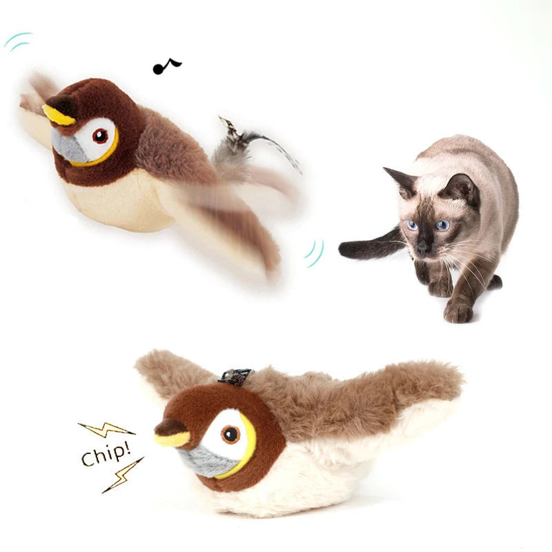 Rechargeable Chirping Bird Cat Toy