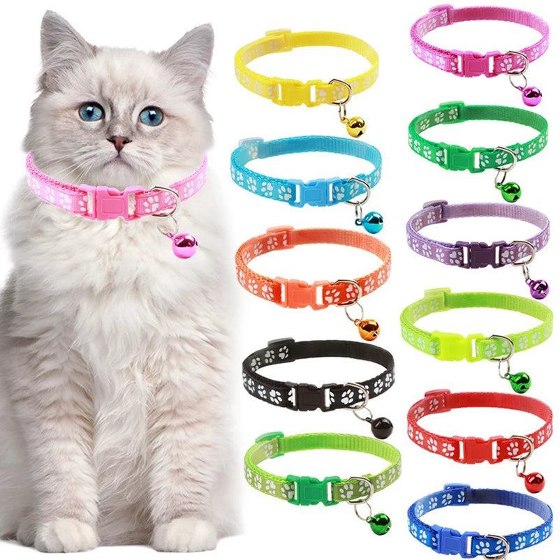 Colorful Cat & Dog Bell Collar